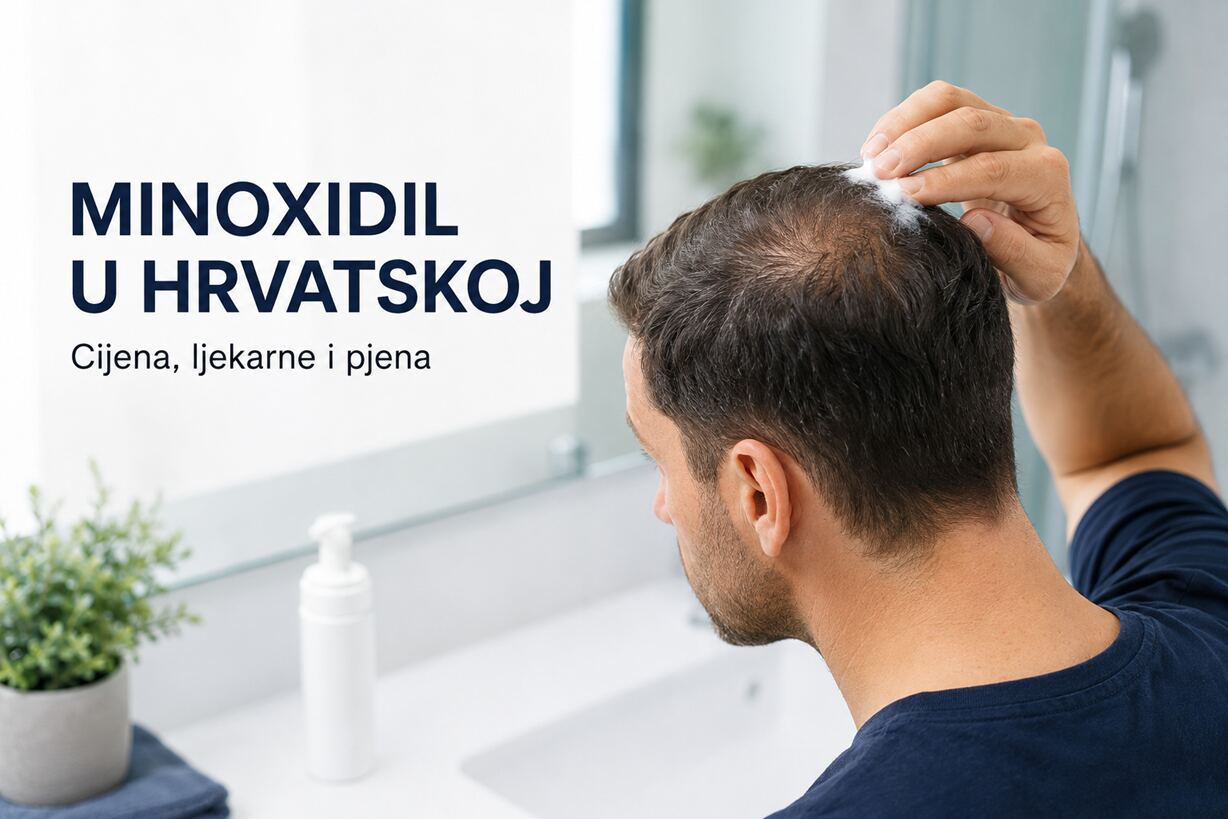Minoxidil Hrvatska – nanošenje 5% pjene na prorijeđeno tjeme